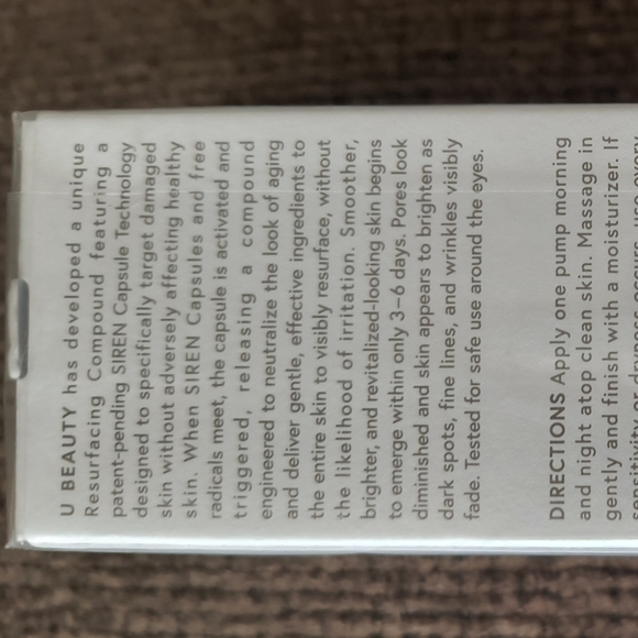 U Beauty Resurfacing Compound 30 ML  Luxury Skin Care - Picture 2 of 3